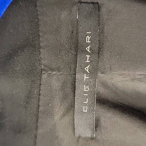 ELIE TAHARI BLACK BLAZER POCKETS LAPEL ONE BUTTON EUC - Picture 3 of 10